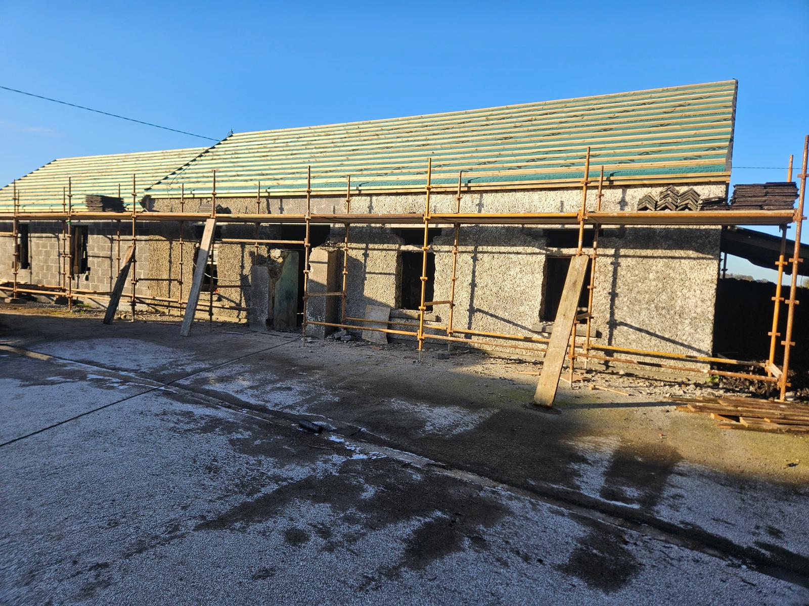 Traditional cut roof installation